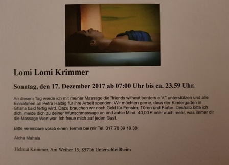 Massage Helmut Krimmer 17.12.2017