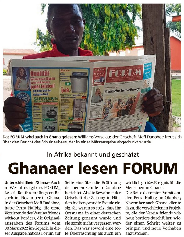Forum 16.11.2022 Ghanaer lesen FORUM